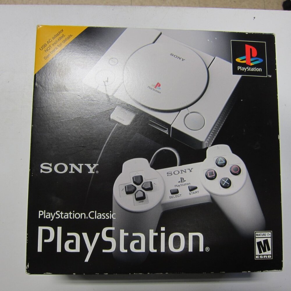 Sony Playstation Classic Model SCPH-1000R w/20 Classic Games Pre Loaded-NEW